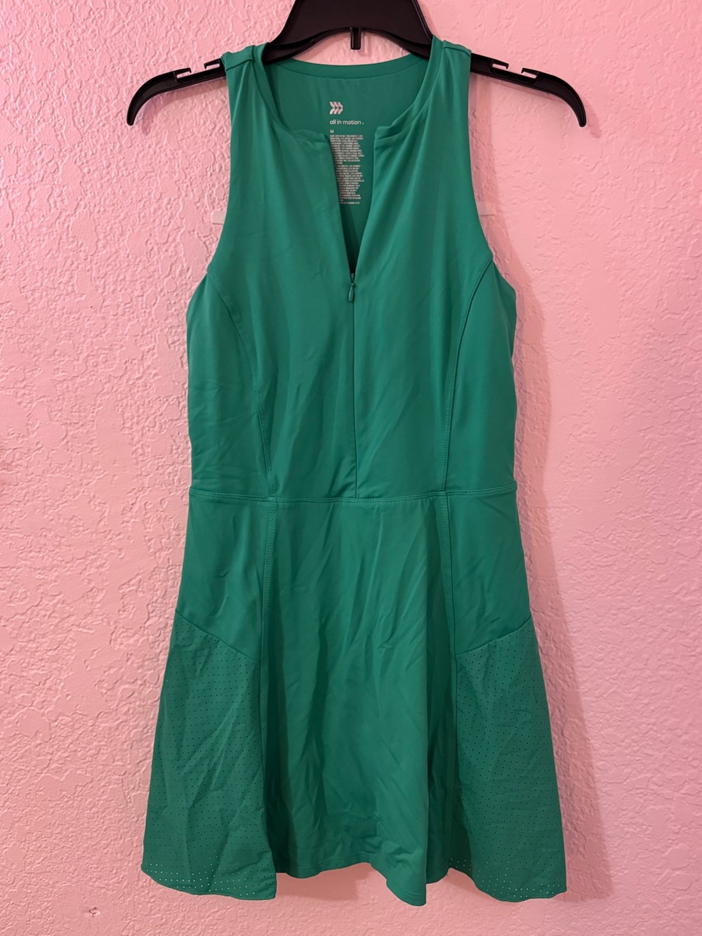 all in motion Green Sleeveless Fit & Flare Active Dress